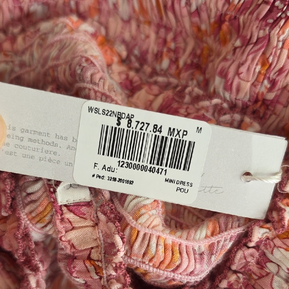 Poupette St. Barth Soledad Mini Dress Smocked Size M - Picture 7 of 11